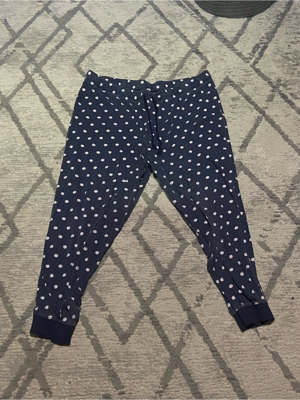 George Navy and White Polka Dot Jogger Pants